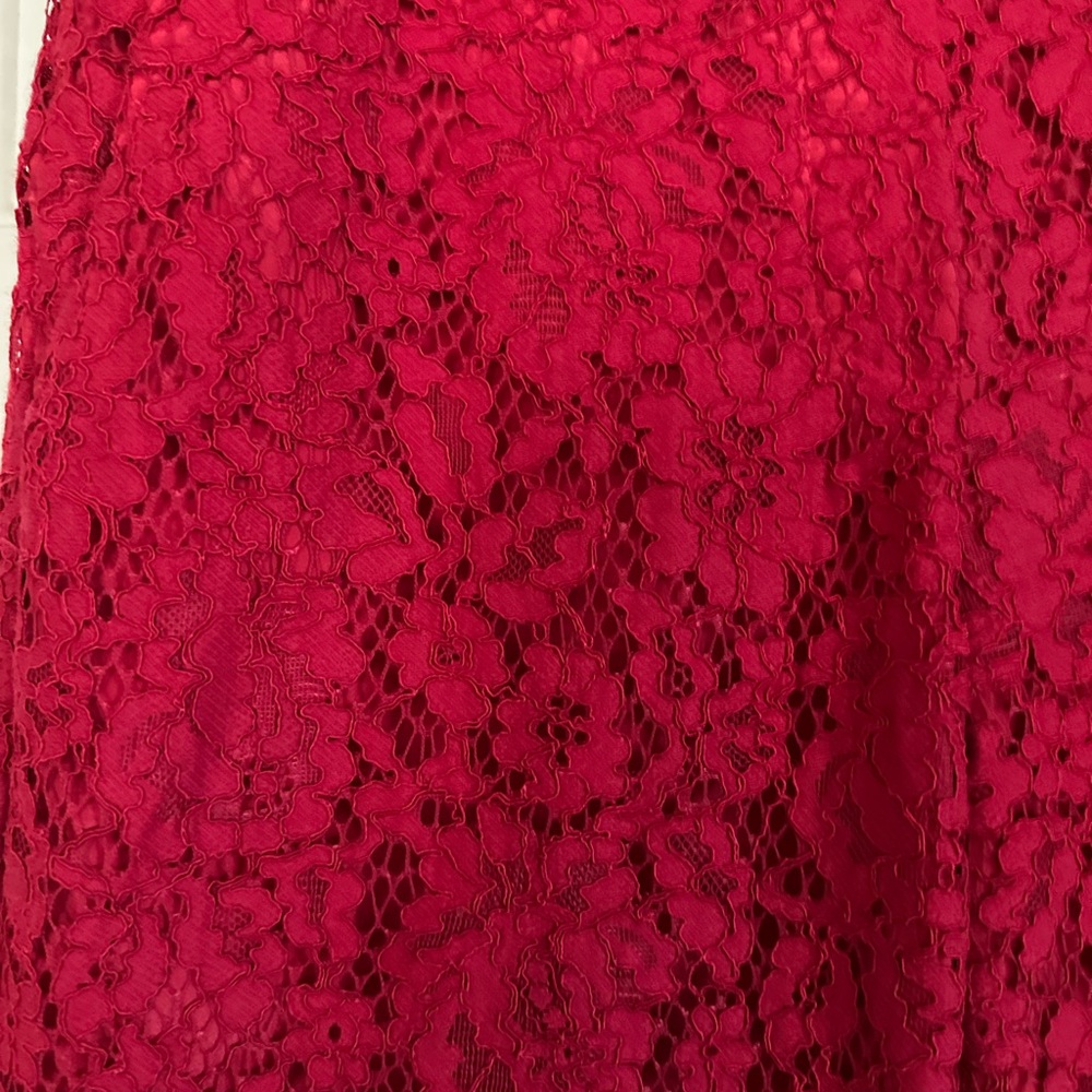 EUC J. Crew Red Lace Pants 8 - Picture 2 of 6